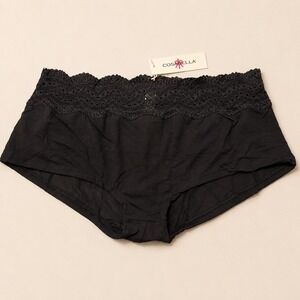 COSABELLA Ceylon Modal Lace Hotpant Black / NWT - Size L